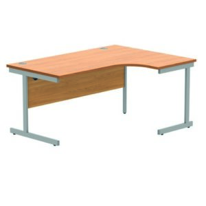 DS4931 | Right Hand Corner Desk 1600X1200 Beech/Silver