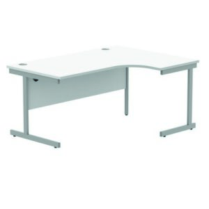 DS4933 | Right Hand Corner Desk 1600X1200 White/Silver