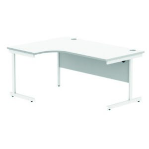 DS4935 | Left Hand Corner Desk 1600X1200 White/White