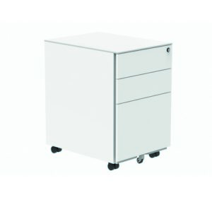 DS4944 | Steel Mobile Under Desk Storage Unit 3 Drawers White