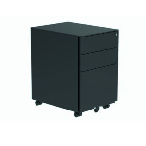 DS4945 | Steel Mobile Under Desk Storage Unit 3 Drawers Black