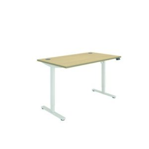 DS4959 | Polaris Single Motor Sit Stand Desk 1400X800 Oak/White