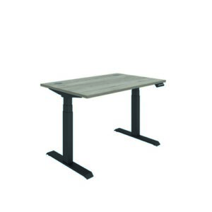 DS4965 | Polaris Dual Motor Sit Stand Desk 1200X800 Grey Oak/Black