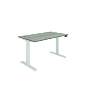DS4978 | Polaris Dual Motor Sit Stand Desk 1400X800 Grey Oak/White