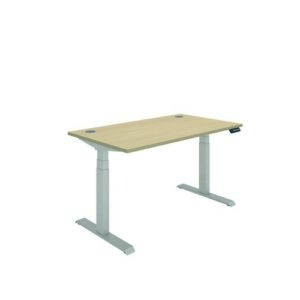 DS4980 | Polaris Dual Motor Sit Stand Desk 1400X800 Oak/Silver
