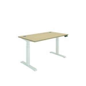 DS4981 | Polaris Dual Motor Sit Stand Desk 1400X800 Oak/White