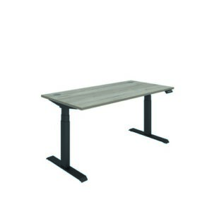DS4987 | Polaris Dual Motor Sit Stand Desk 1600X800 Grey Oak/Black