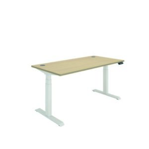 DS4992 | Polaris Dual Motor Sit Stand Desk 1600X800 Oak/White