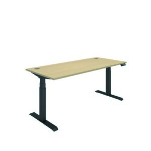DS5001 | Polaris Dual Motor Sit Stand Desk 1800X800 Oak/Black