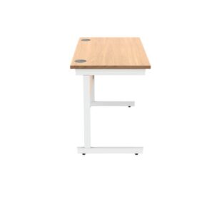 DS5440 | Single Upright Cantilever Desk 1200X600 Beech/White
