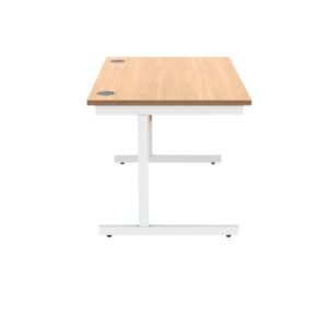 DS5443 | Single Upright Cantilever Desk 1200X800 Beech/White