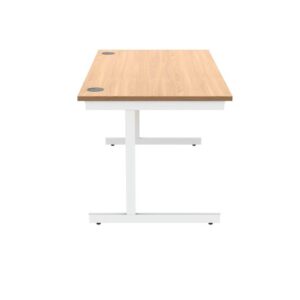 DS5444 | Single Upright Cantilever Desk 1400X800 Beech/White