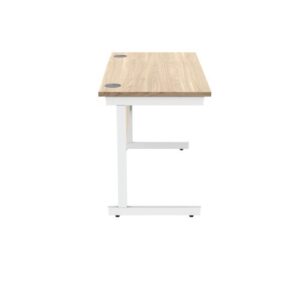 DS5452 | Single Upright Cantilever Desk 1200X600 Oak/White