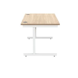 DS5455 | Single Upright Cantilever Desk 1200X800 Oak/White