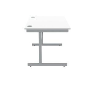 DS5465 | Single Upright Cantilever Desk 1200X800 White/White