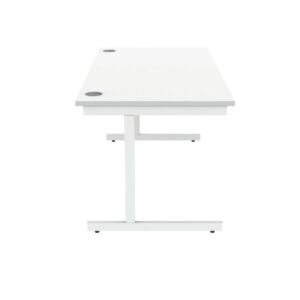 DS5467 | Single Upright Cantilever Desk 1600X800 White/White