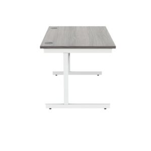 DS5474 | Single Upright Cantilever Desk 1200X800 Grey Oak/White