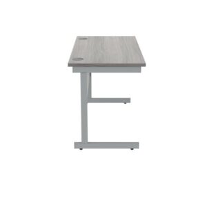 DS5515 | Single Upright Cantilever Desk 1400X800 White/Silver