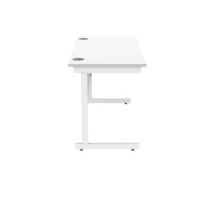 DS5516 | Single Upright Cantilever Desk 1200X600 White/White