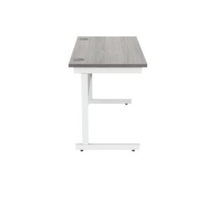DS5519 | Single Upright Cantilever Desk 1200X600 Grey Oak/White