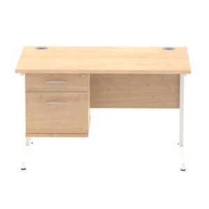 DS6034 | Impulse 1200 Rectangle Wht Cant Leg Desk