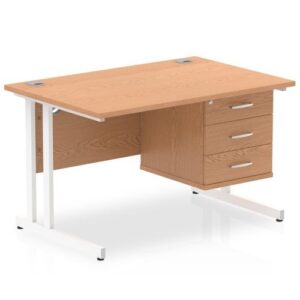 DS6037 | Impulse 1200 Rectangle Wht Cant Leg Desk
