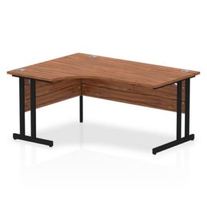 DS6591 | Impulse 1600mm Left Crescent Desk Walnut