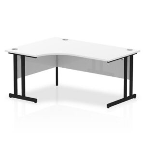 DS6592 | Impulse 1600mm Left Crescent Desk White