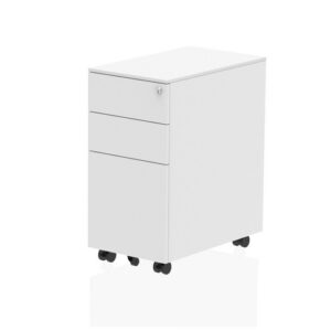 DS7015 | Steel Slim Mobile Pedestal White