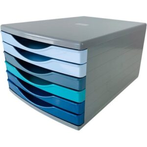 DS8372 | Deflecto Cool Breeze 6 Drawer Unit BLAQ
