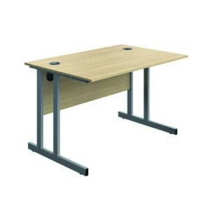 DS8378 | Serrion Connect Twu Desk 1200X730Oak/Silver
