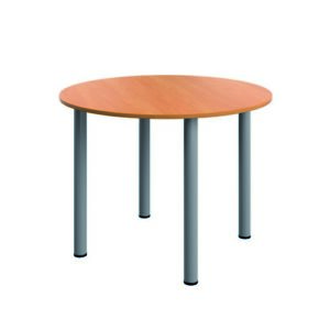 DS8409 | Serrion Connect Pole Leg Round Table 1000X1000X730 Beech/Ilv