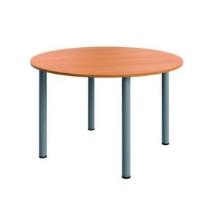 DS8410 | Serrion Connect Pole Leg Round Tbl 1200X1200 Bch/Sv
