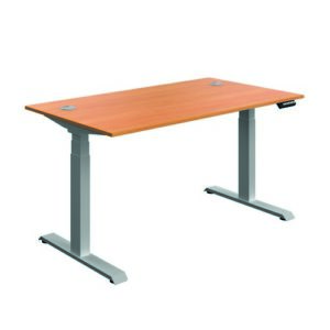 DS8446 | Serrion Connect Dual Motor Sit Stand|Beech/Silver
