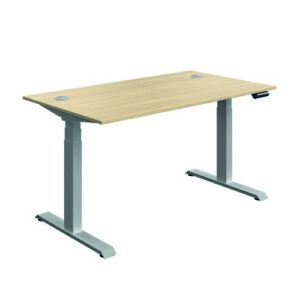 DS8447 | Serrion Connect Dual Motor Sit Stand|Oak/Silver