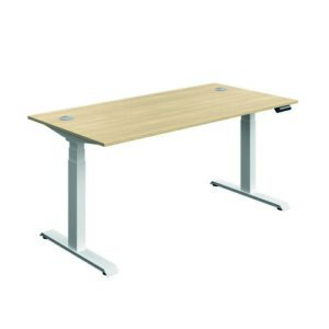 DS8450 | Serrion Connect Dual Motor Sit Stand|Oak/White