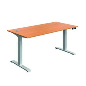 DS8452 | Serrion Connect Dual Motor Sit Stand|Beech/Silver