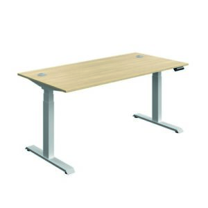DS8453 | Serrion Connect Dual Motor Sit Stand|Oak/Silver
