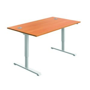 DS8477 | Serrion Connect Single Motor Sit Stand Beech/White