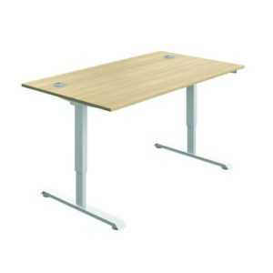 DS8478 | Serrion Connect Single Motor Sit Stand Oak/White