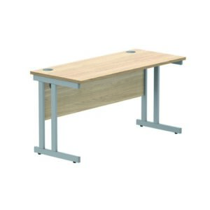 DS8584 | Rectangular Double Upright1400X600Oak/Silver