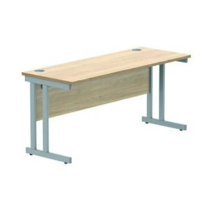 DS8585 | Rectangular Double Upright1600X600Oak/Silver