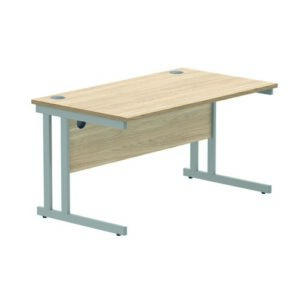 DS8587 | Rectangular Double Upright1400X800Oak/Silver