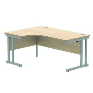 DS8589 | Left Hand Corner Double Upright1600X1200Oak/Silver