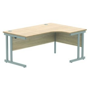 DS8590 | Right Hand Corner Double Upright1600X1200Oak/Silver