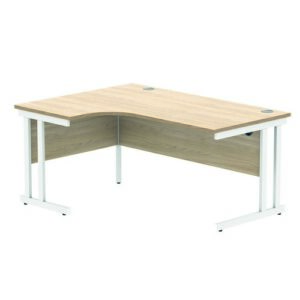 DS8597 | Left Hand Corner Double Upright1600X1200Oak/White