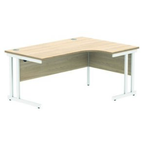 DS8598 | Right Hand Corner Double Upright1600X1200Oak/White