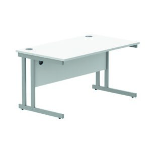 DS8603 | Rectangular Double Upright1400X800White/Silver