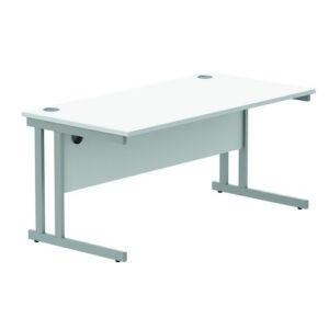 DS8604 | Rectangular Double Upright1600X800White/Silver