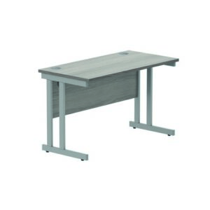 DS8615 | Rectangular Double Upright1200X600Grey Oak/Silver